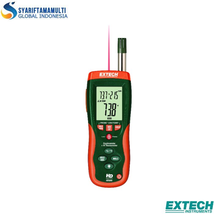 Extech HD500 Psychrometer with InfraRed Thermometer